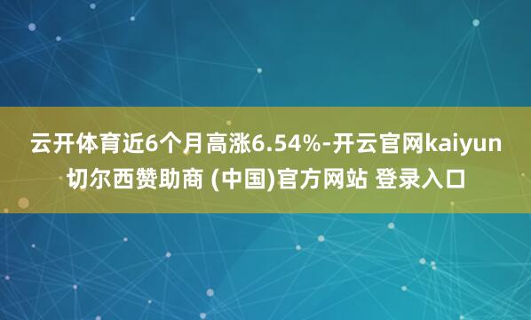 云开体育近6个月高涨6.54%-开云官网kaiyun切尔西赞助商 (中国)官方网站 登录入口